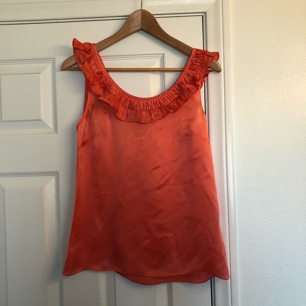 J. Crew Peach 100% Silk Quinn Cami Tank Top